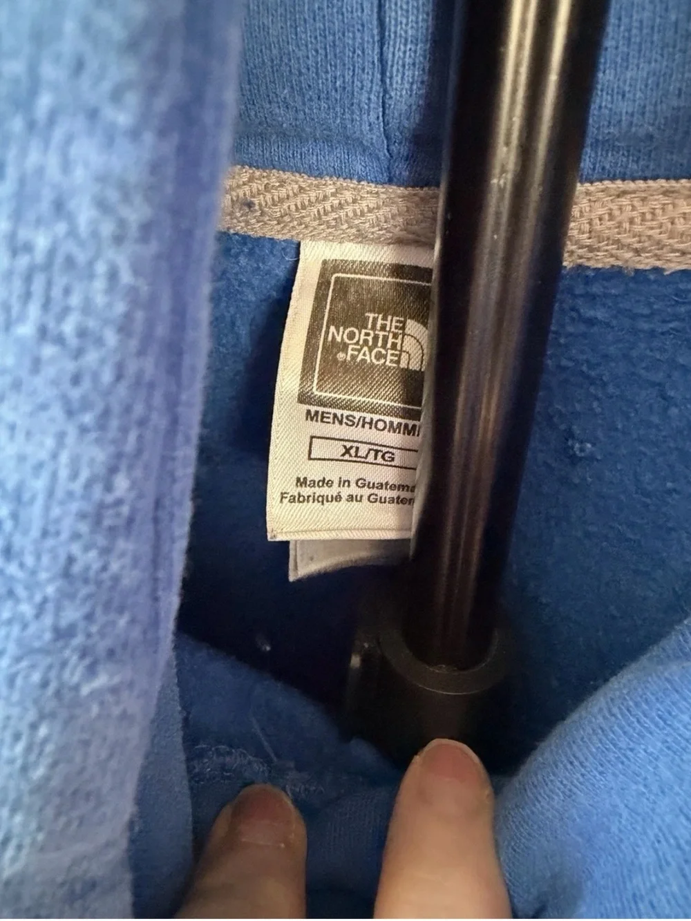 The North Face Blue Hoodie‎ Mens XL Pullover Sweatshirt Logo Pocket